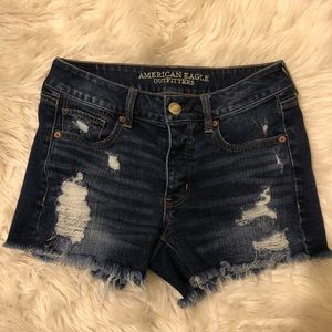 AE High-Waisted Tomgirl Denim Shorts
